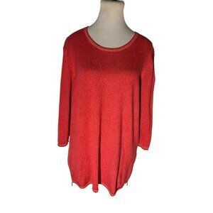 Nordstrom Collection Silk Cashmere Blend Tunic Sweater With Zipper Detail XL
